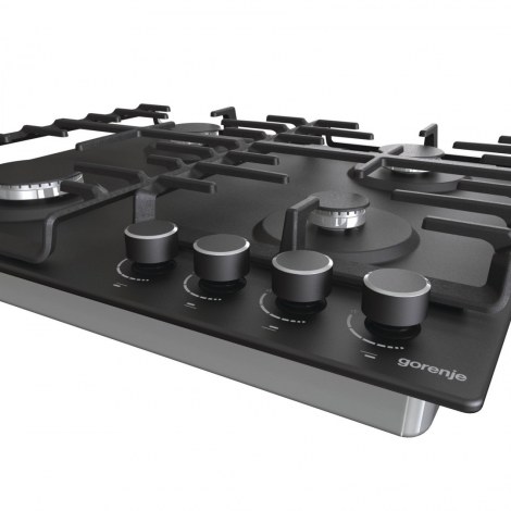Gorenje | G642AB | Hob | Gas | Number of burners/cooking zones 4 | Rotary knobs | Black - 6